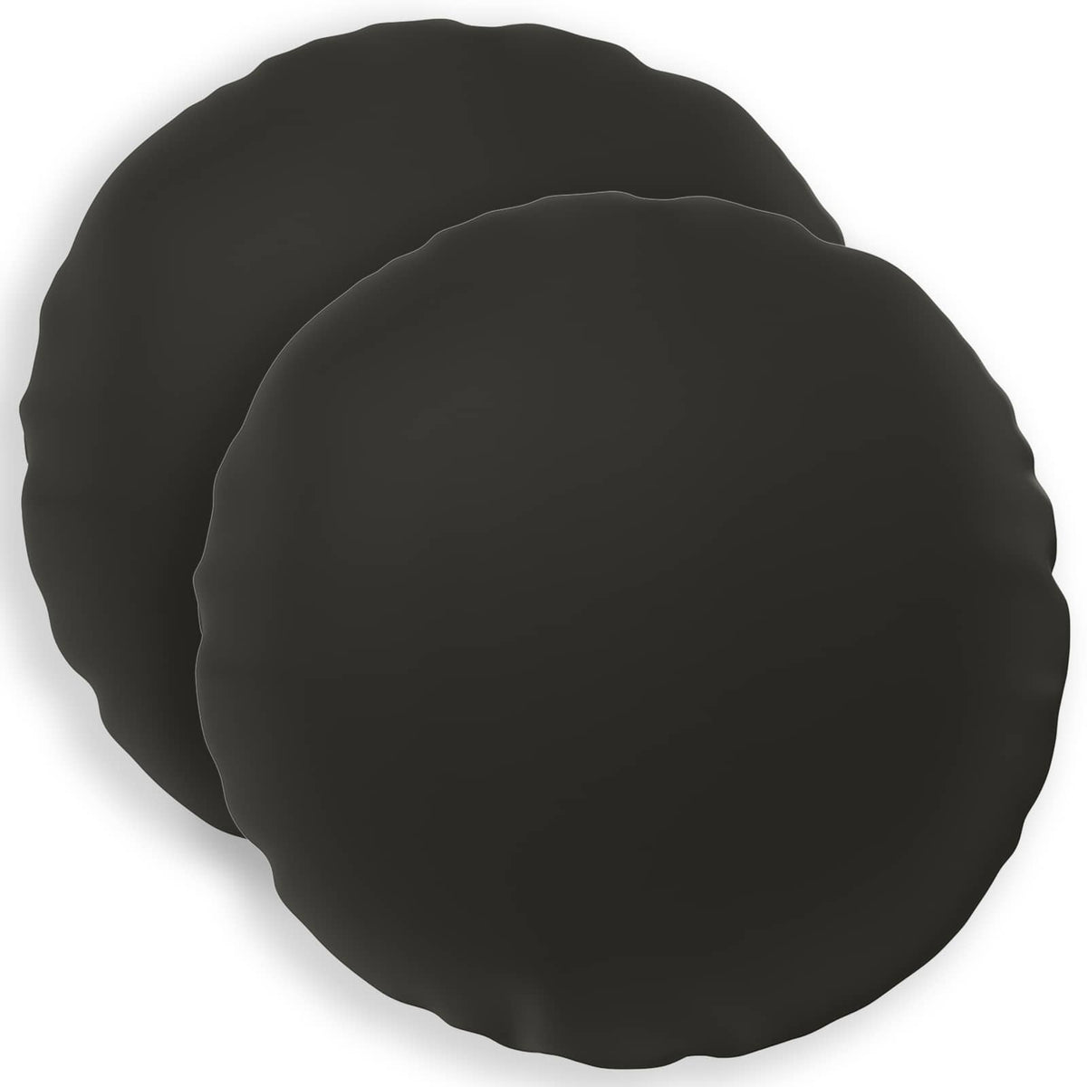 vidaXL Throw Pillow 2 pcs HEERLEN Black Dia. 60 cm Polyester 2