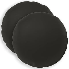 vidaXL Throw Pillow 2 pcs HEERLEN Black Dia. 60 cm Polyester 2