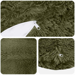 vidaXL Cushion with Pillow HEERLEN 2 pcs Green PV Fleece 5