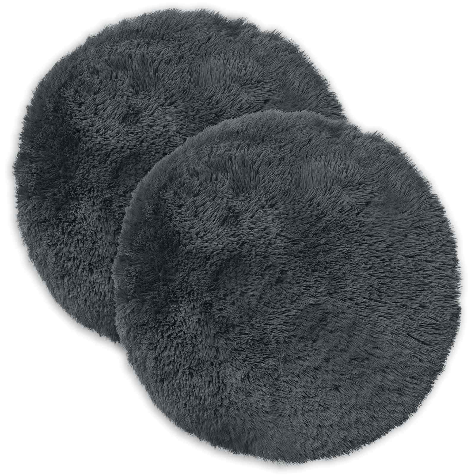 vidaXL Cushion with Pillow HEERLEN 2 pcs Anthracite PV Fleece 2