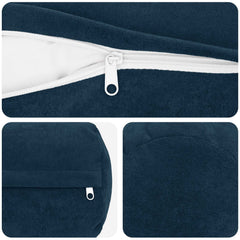 vidaXL Throw Pillow 6 pcs HEERLEN Blue Dia. 15 x 40 cm 5