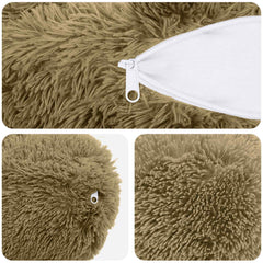 vidaXL Cushion with Pillow HEERLEN 6 pcs Light Grey PV Fleece 6