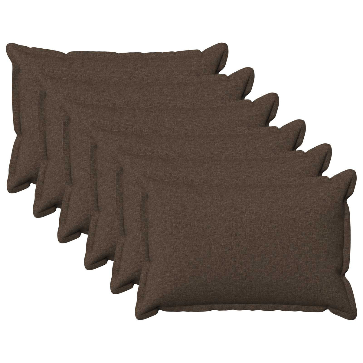 Cushion with Pillow HOUTEN 6 pcs Taupe Faux Linen, image 2