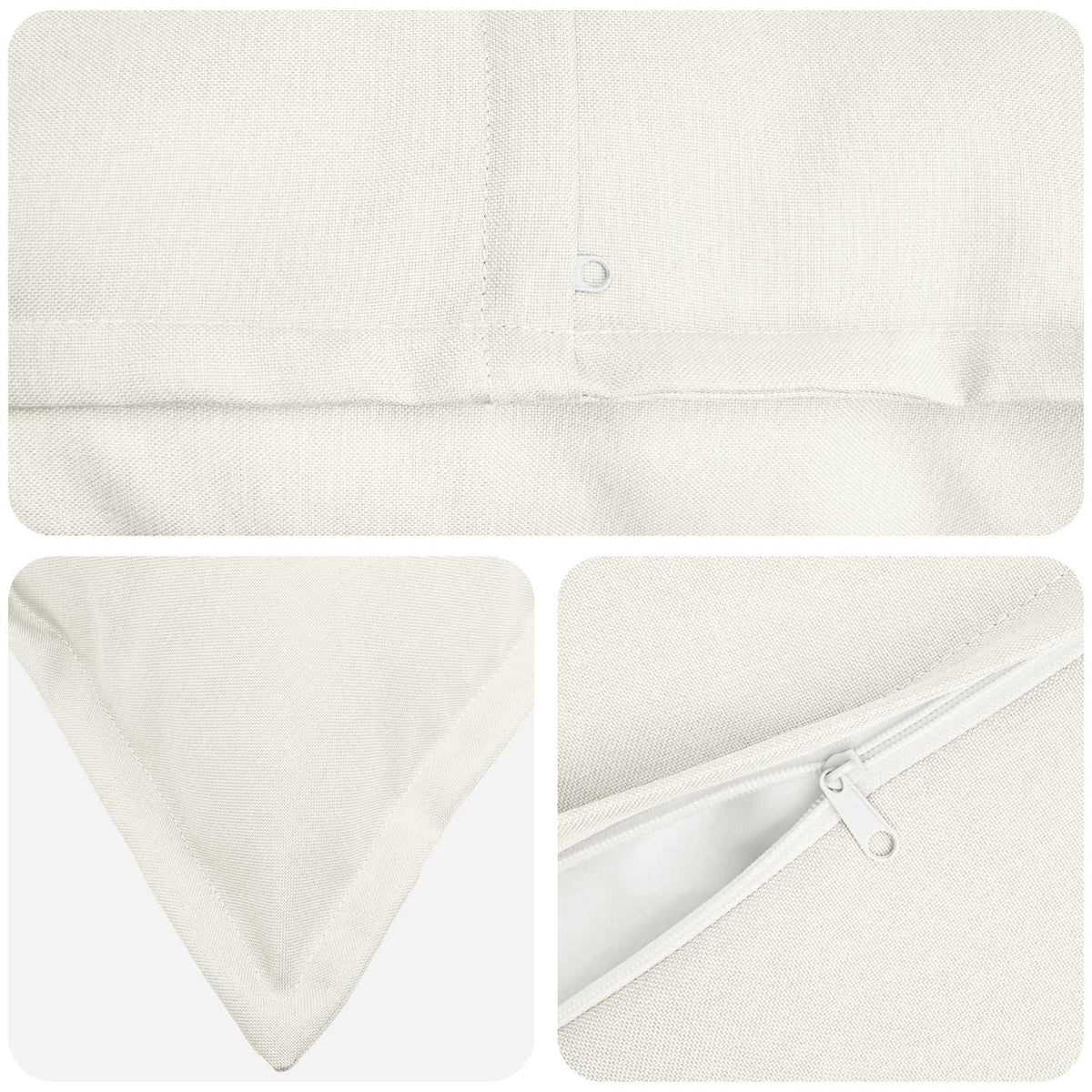 vidaXL Cushion with Pillow HOUTEN 6 pcs White Faux Linen 6