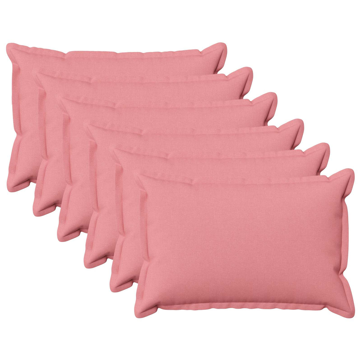 vidaXL Throw Pillow 6 pcs HOUTEN Pink 30 x 50 cm Faux Linen 2