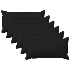 Throw Pillow HOUTEN Faux Linen Black