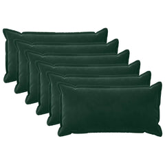 vidaXL Throw Pillow 6 pcs HOUTEN Dark Green 40 x 80 cm Velvet 2