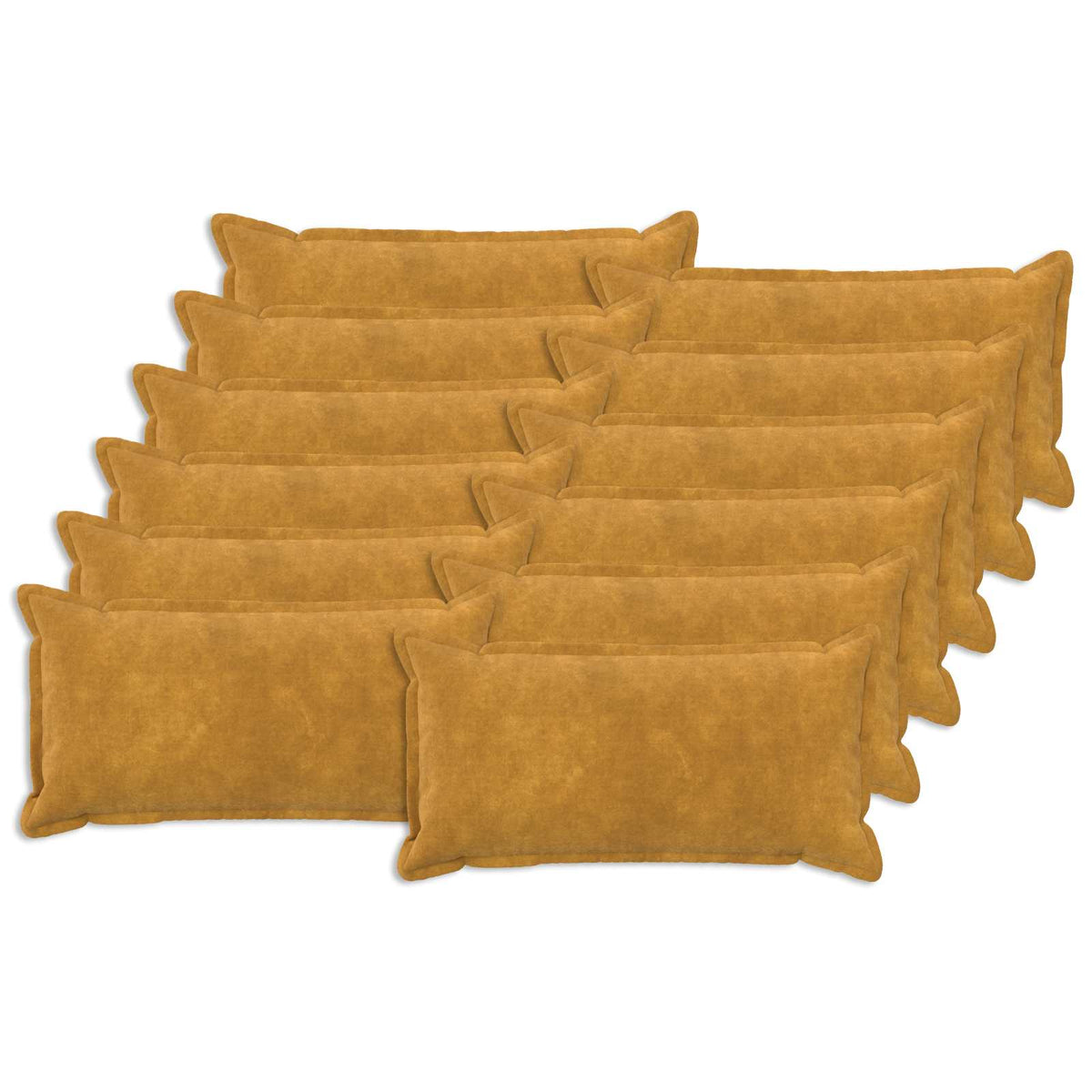Cushion with Pillow HOUTEN Microfiber Fleece 12 pcs Width 40 cm Yellow 80 cm