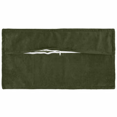 vidaXL Cushion with Pillow HOUTEN 2 pcs Green Microfiber Fleece 3