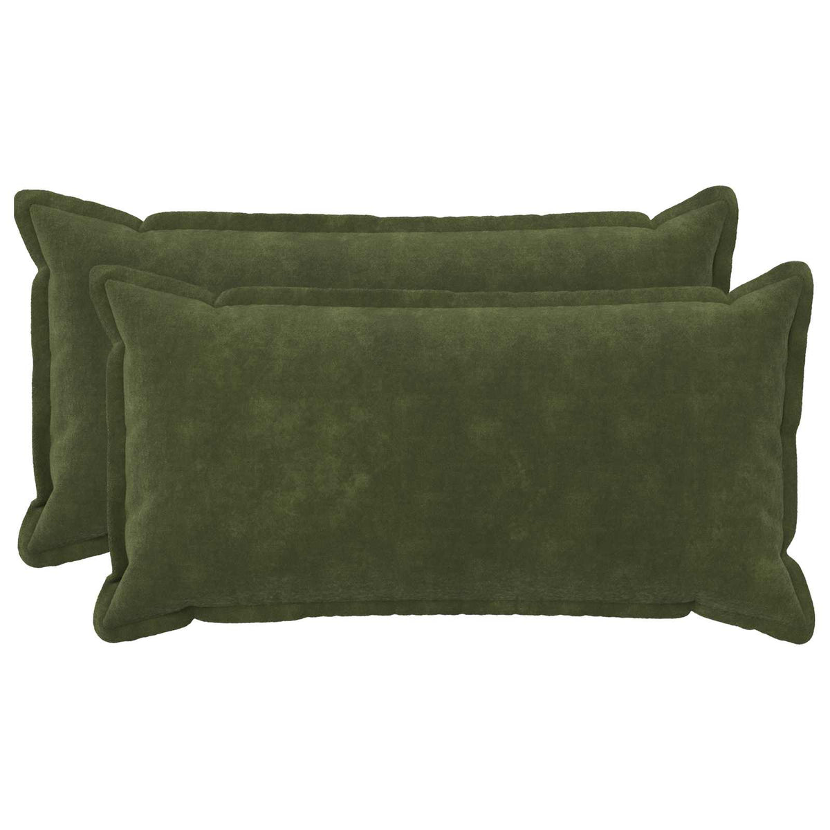 vidaXL Cushion with Pillow HOUTEN 2 pcs Green Microfiber Fleece 1