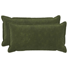 vidaXL Cushion with Pillow HOUTEN 2 pcs Green Microfiber Fleece 1