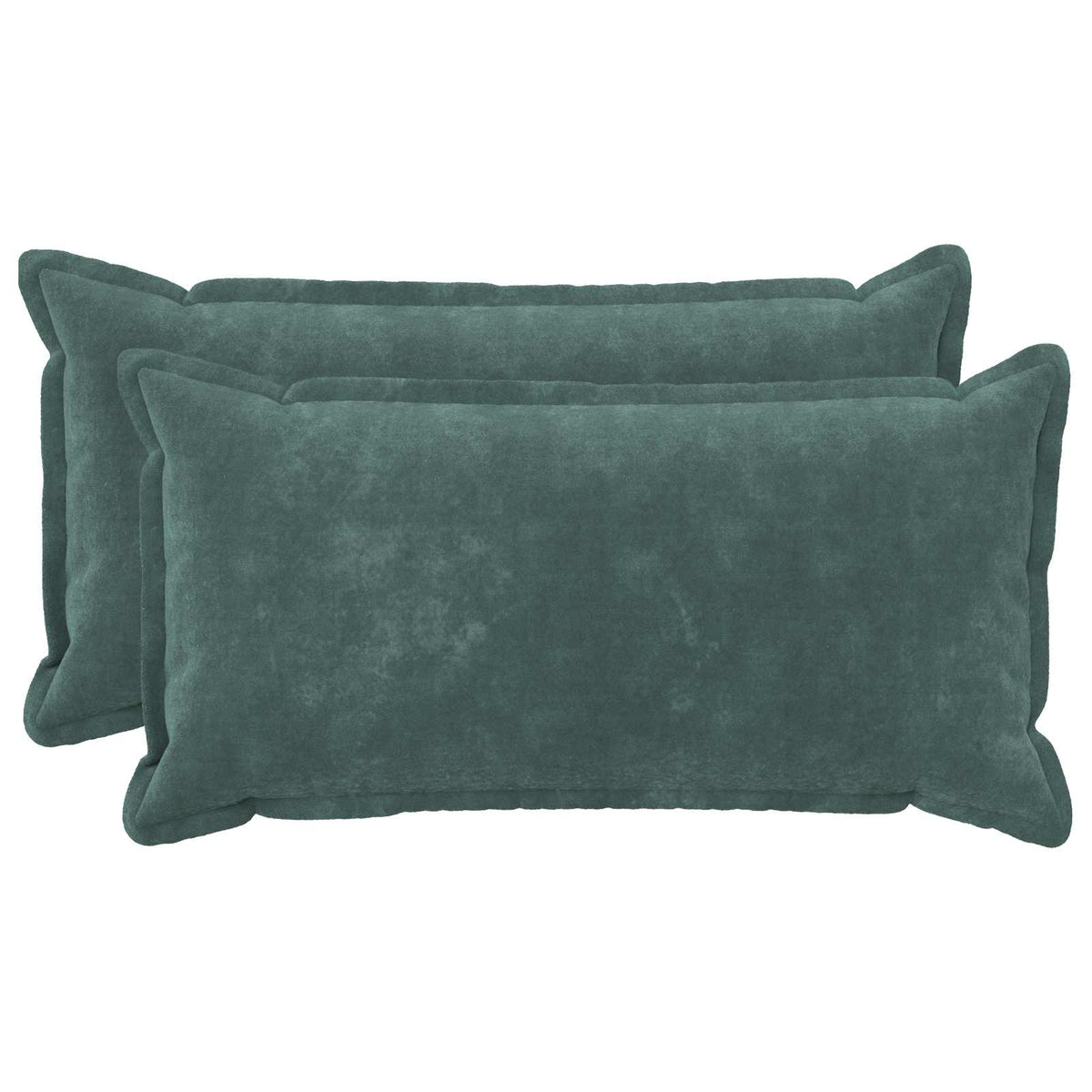 vidaXL Cushion with Pillow HOUTEN 2 pcs Sea Blue Microfiber Fleece 1