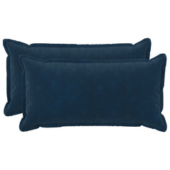 vidaXL Cushion with Pillow HOUTEN 2 pcs Blue Microfiber Fleece 1