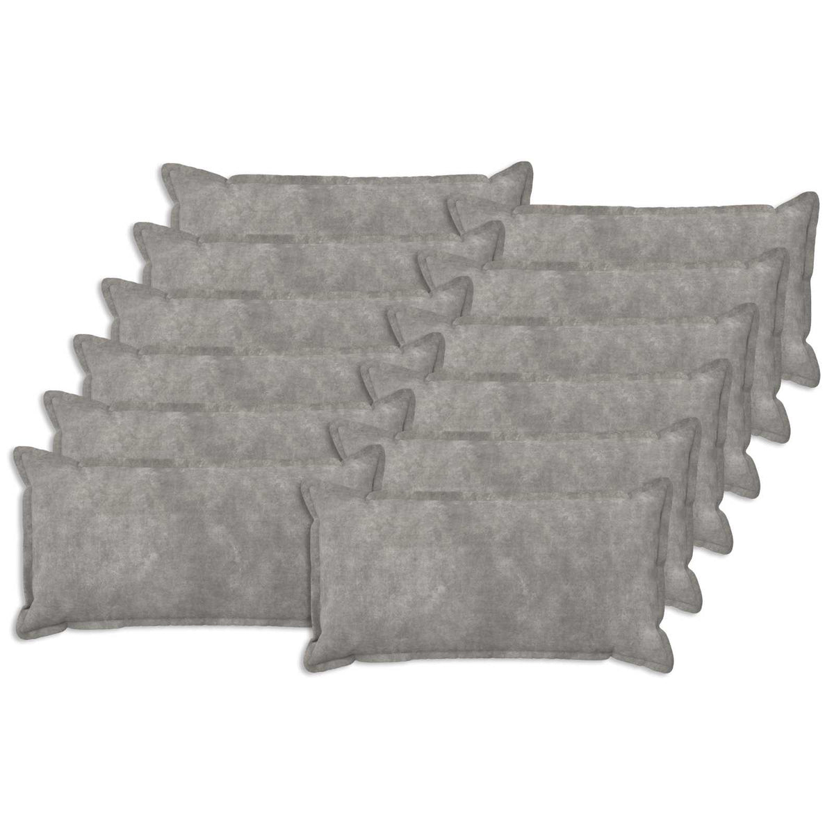 Cushion with Pillow HOUTEN Microfiber Fleece 12 pcs Width 40 cm Light grey 80 cm