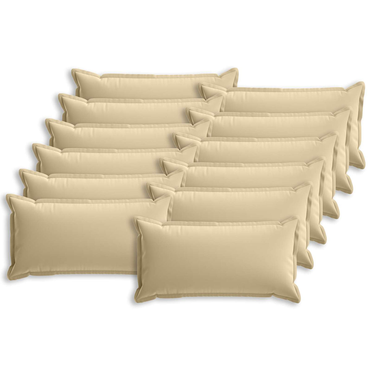 Throw Pillow HOUTEN 40 x 80 cm Polyester 12 pcs Beige