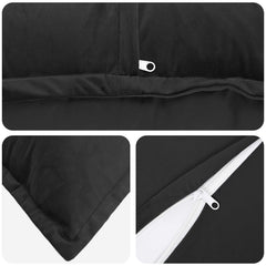 vidaXL Cushion with Pillow HOUTEN 2 pcs Black Velvet 5
