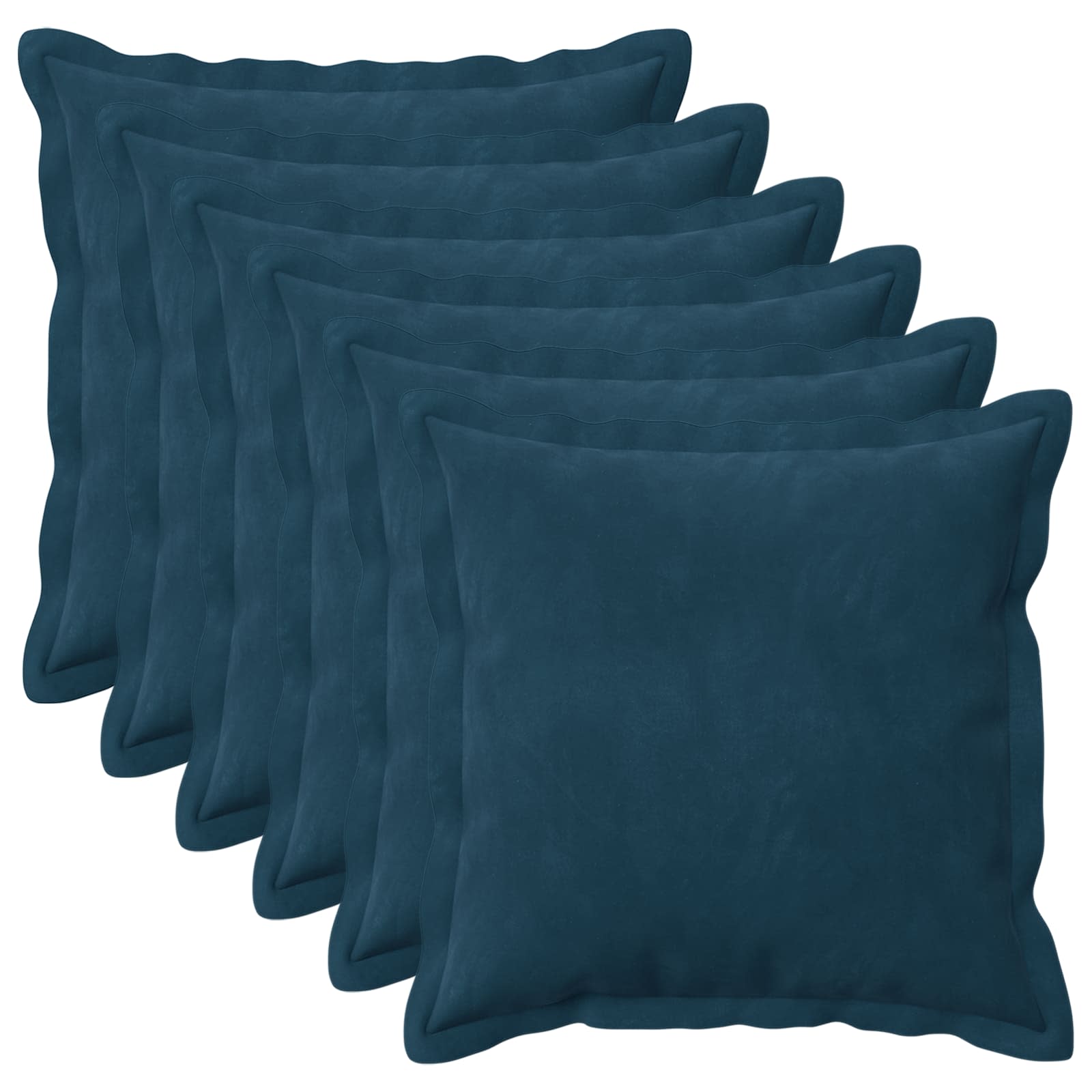 vidaXL Cushion with Pillow HOUTEN 6 pcs Blue Velvet 2