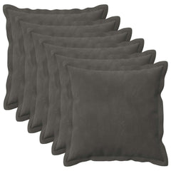 vidaXL Cushion with Pillow HOUTEN 6 pcs Dark Grey Velvet 2