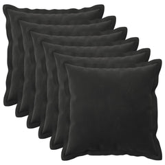vidaXL Cushion with Pillow HOUTEN 6 pcs Black Velvet 2