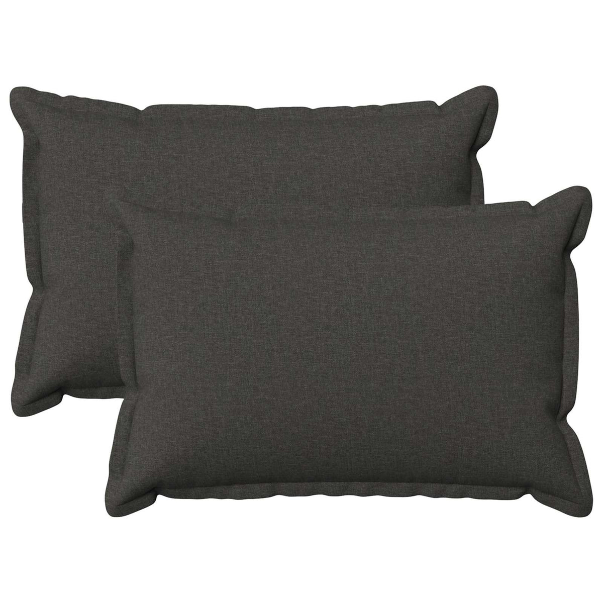 vidaXL Cushion with Pillow HOUTEN 2 pcs Dark Grey Faux Linen 2