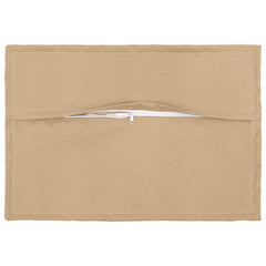vidaXL Cushion with Pillow HOUTEN 2 pcs Cream Faux Linen 4