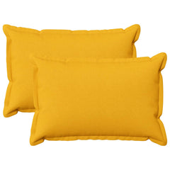 vidaXL Cushion with Pillow HOUTEN 2 pcs Light Yellow Faux Linen 2