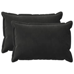 vidaXL Cushion with Pillow HOUTEN 2 pcs Black Velvet 2