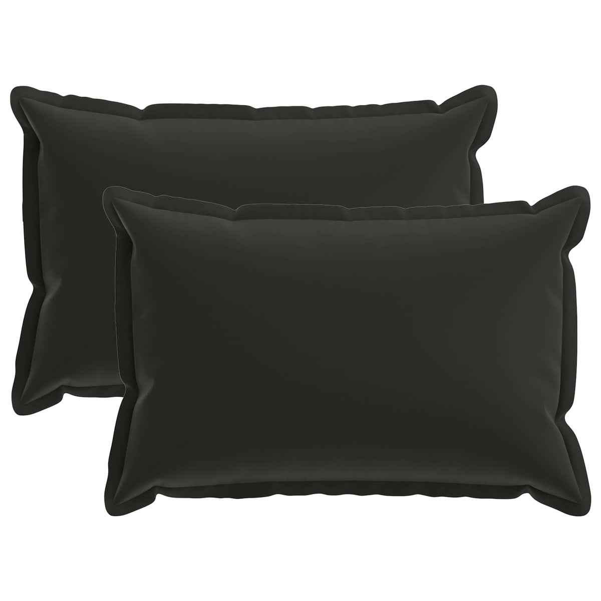 vidaXL Throw Pillow 2 pcs HOUTEN Black 50 x 75 cm Polyester 2