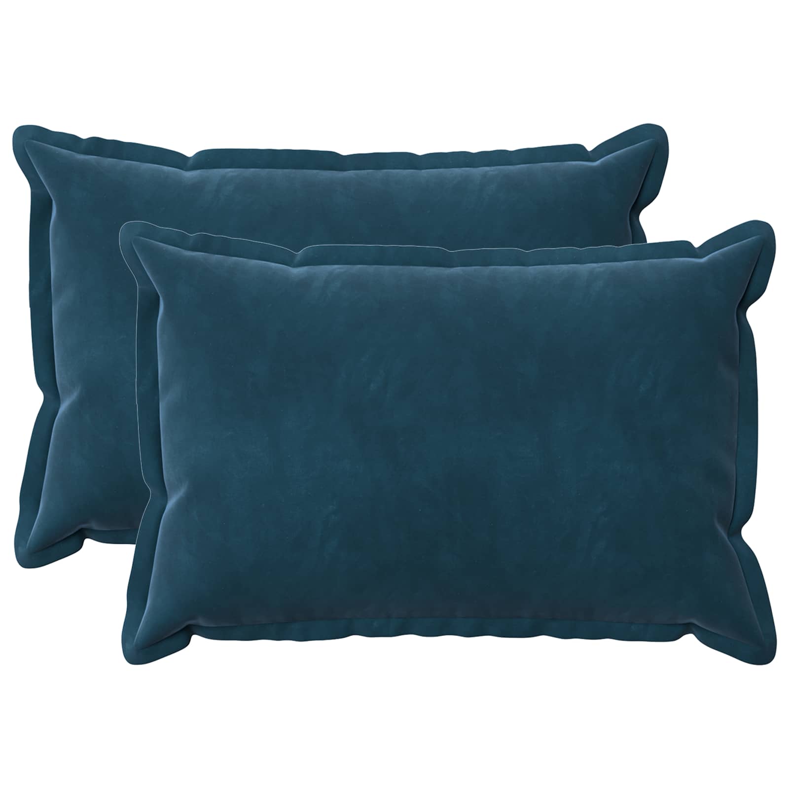 vidaXL Cushion with Pillow HOUTEN 2 pcs Blue Velvet 2
