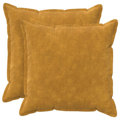vidaXL Throw Pillow 2 pcs HOUTEN Yellow 55 x 55 cm Microfiber Fleece 1
