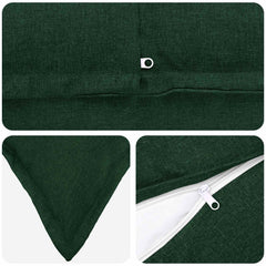 Cushion Pillow HOUTEN Dark Green Faux Linen
