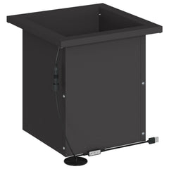 vidaXL Garden Planter with LED Black 30 x 30 x 30 cm Steel 6
