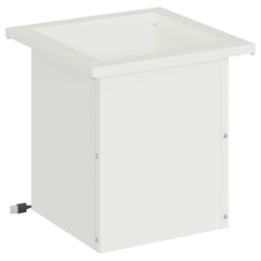 vidaXL Garden Planter with LED White 30 x 30 x 30 cm Steel 4