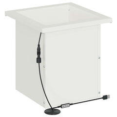 vidaXL Garden Planter with LED White 30 x 30 x 30 cm Steel 6