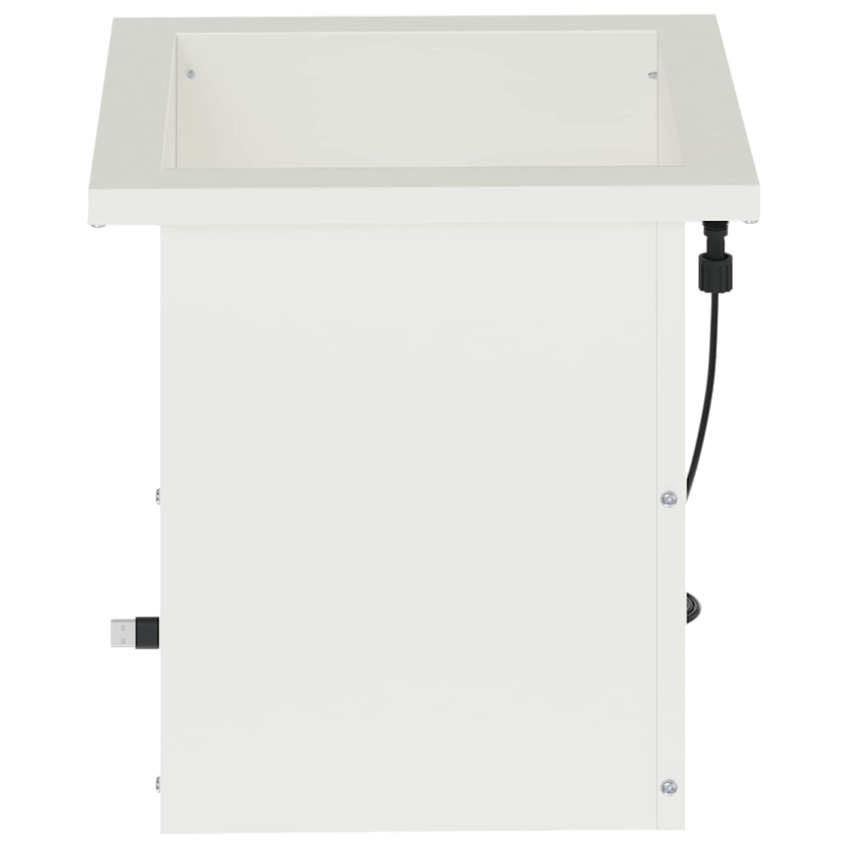 vidaXL Garden Planter with LED White 30 x 30 x 30 cm Steel 5