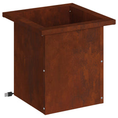 Garden Planter with LED Rusty Weathering Steel, image 4