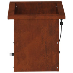 Garden Planter with LED Rusty Weathering Steel, image 6