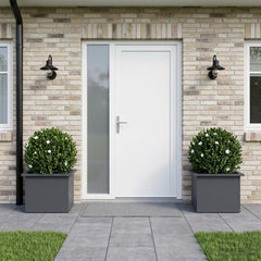 Garden Planter with LED 30 x 40 x 30 cm Steel 2 pcs Anthracite