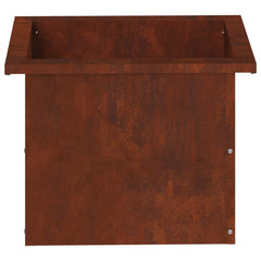 Garden Planter with LED 30 x 40 x 30 cm Steel 2 pcs Weathering steel