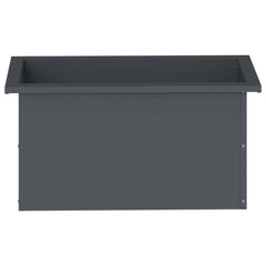 Garden Planter with LED 30 x 60 x 30 cm Steel Anthracite