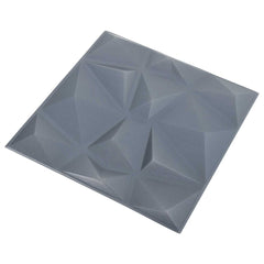 vidaXL Wall Panels 48 pcs 50 x 50 cm Diamond Grey XPS Foam 2