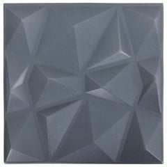 vidaXL Wall Panels 48 pcs 50 x 50 cm Diamond Grey XPS Foam 4