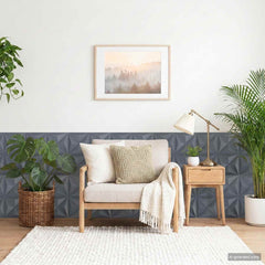 vidaXL Wall Panels 24 pcs 50 x 50 cm Origami Grey XPS Foam 1