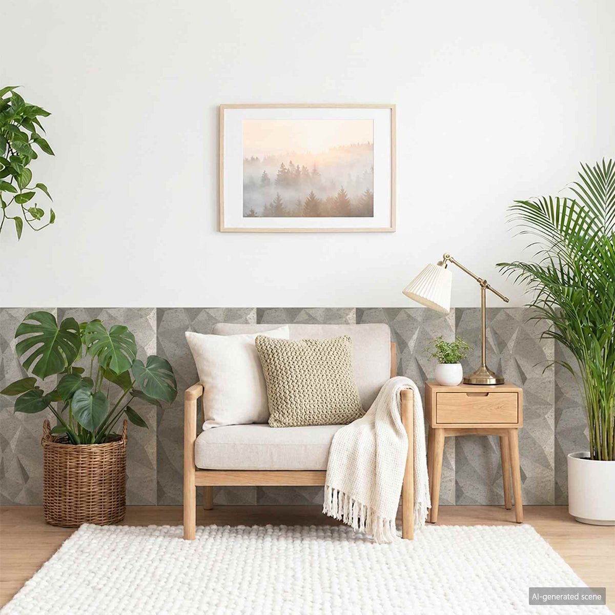 vidaXL Wall Panels 50 x 50 cm XPS Foam 24 pcs
