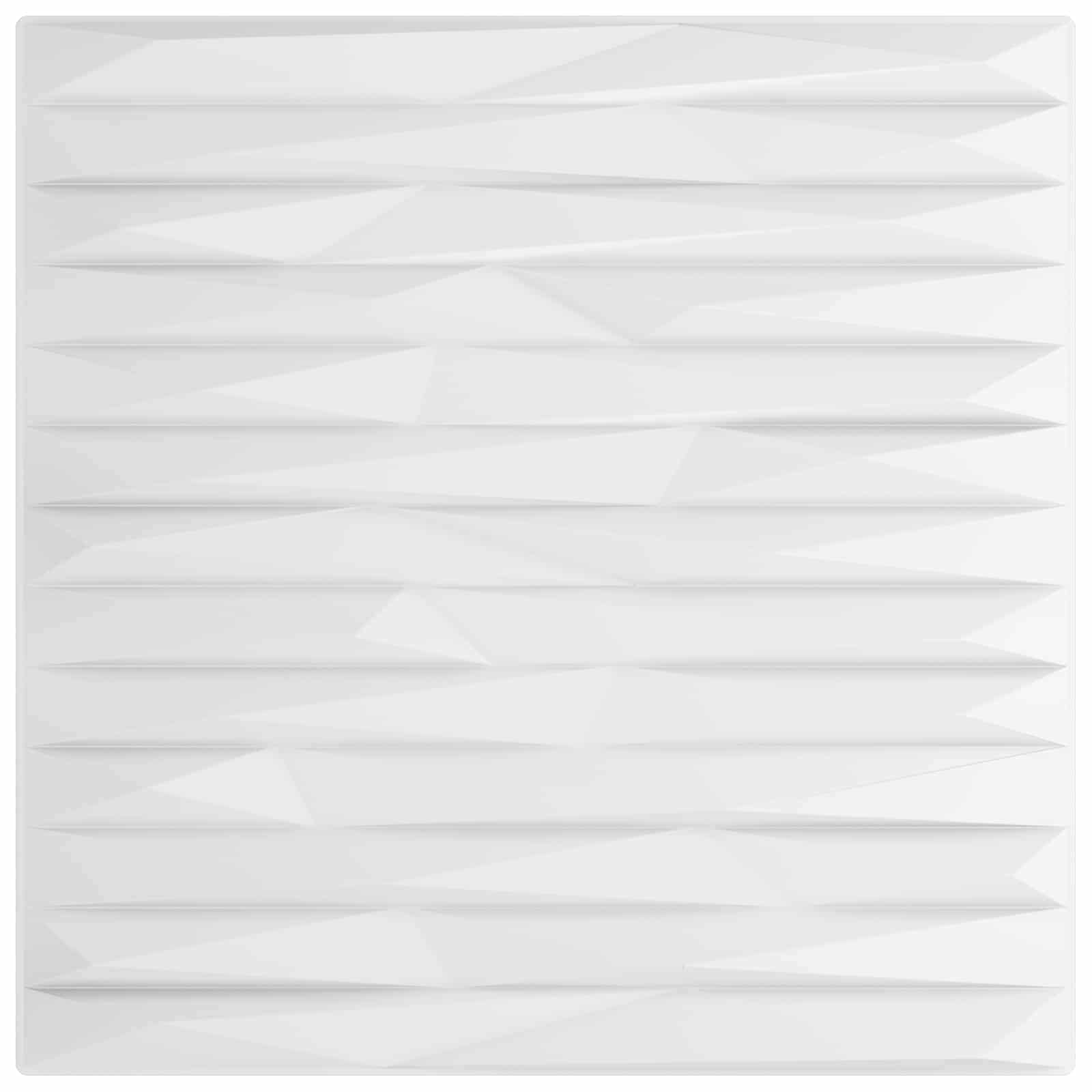 vidaXL Wall Panels 24 pcs 50 x 50 cm White Stone XPS Foam 4