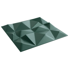 vidaXL Wall Panels 12 pcs 50 x 50 cm Diamond Green XPS Foam 2
