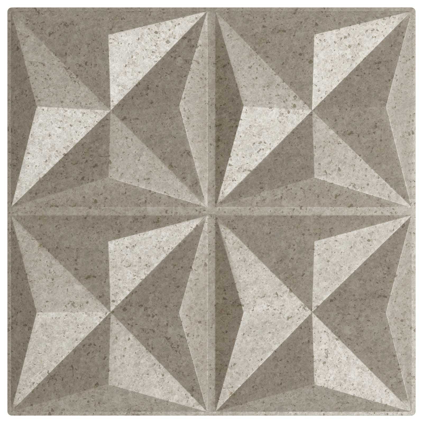 vidaXL Wall Panels 12 pcs 50 x 50 cm Origami Beton XPS Foam 4
