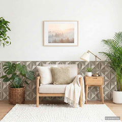 vidaXL Wall Panels 24 pcs 50 x 50 cm Origami Beton XPS Foam 1