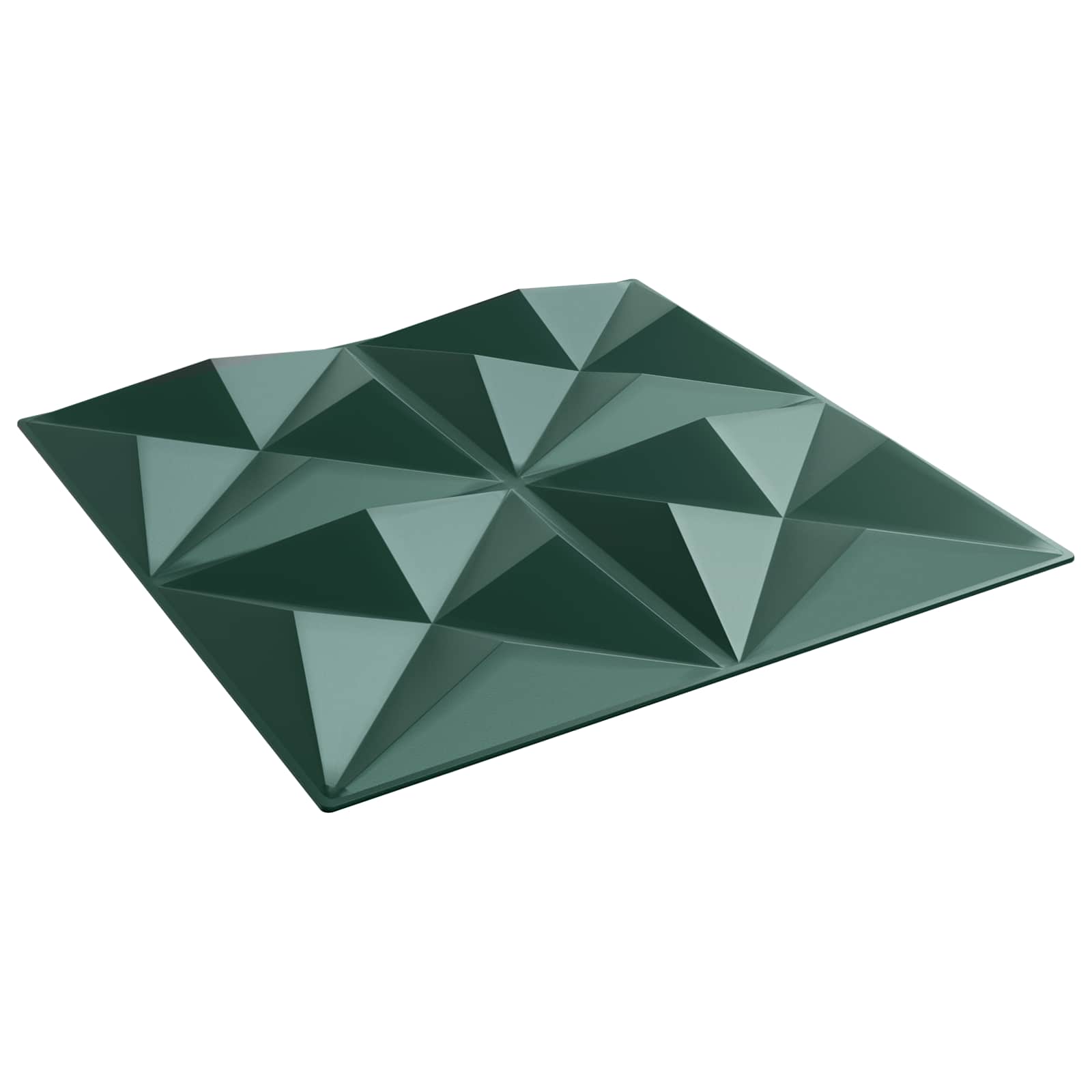 vidaXL Wall Panels 12 pcs 50 x 50 cm Origami Green XPS Foam 2