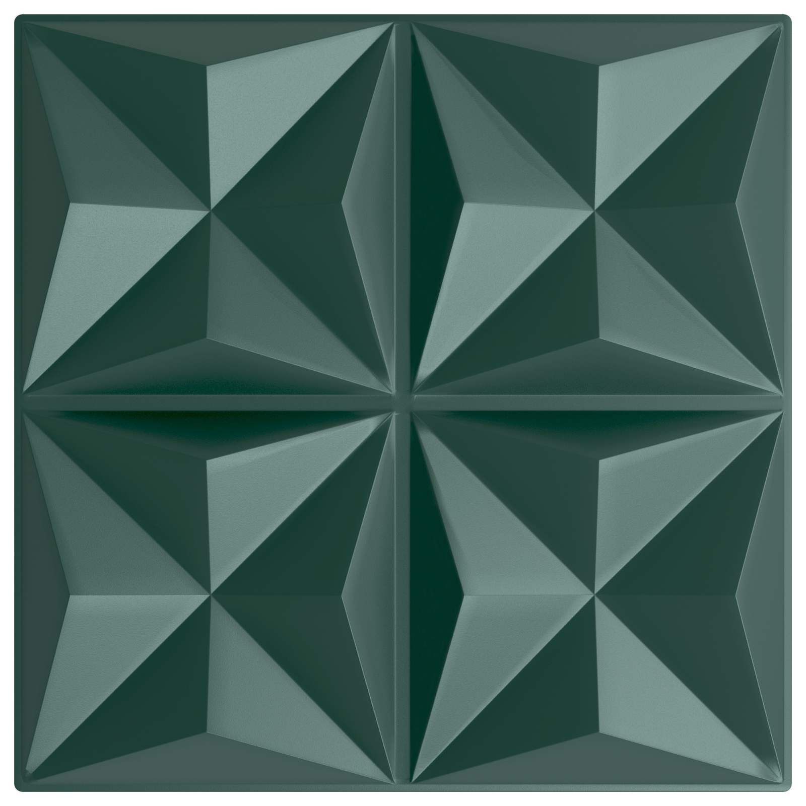 vidaXL Wall Panels 12 pcs 50 x 50 cm Origami Green XPS Foam 5